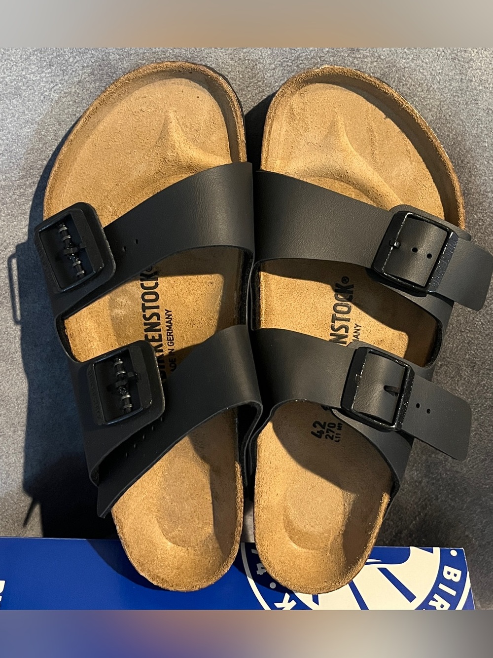 Birkenstock Men’s Arizona Sandals Black Size 9 US 42 EU
